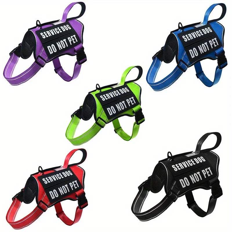 Reflective Nlyon No Pull Dog Harness with 4 Patches