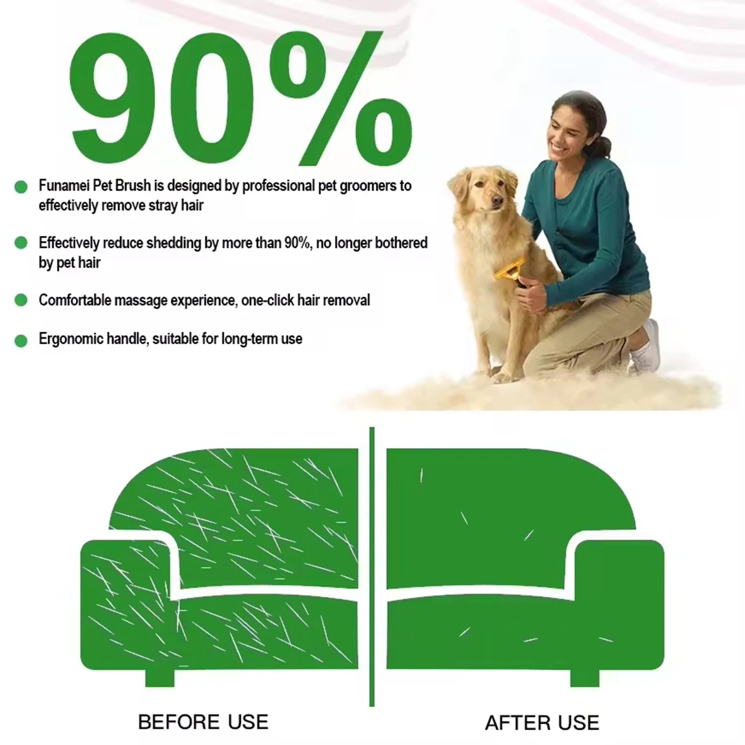 Pet Brush for Dogs Cats Grooming